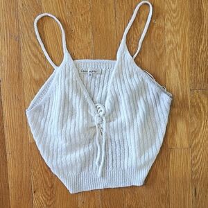 Love More White Cropped Top sz lg